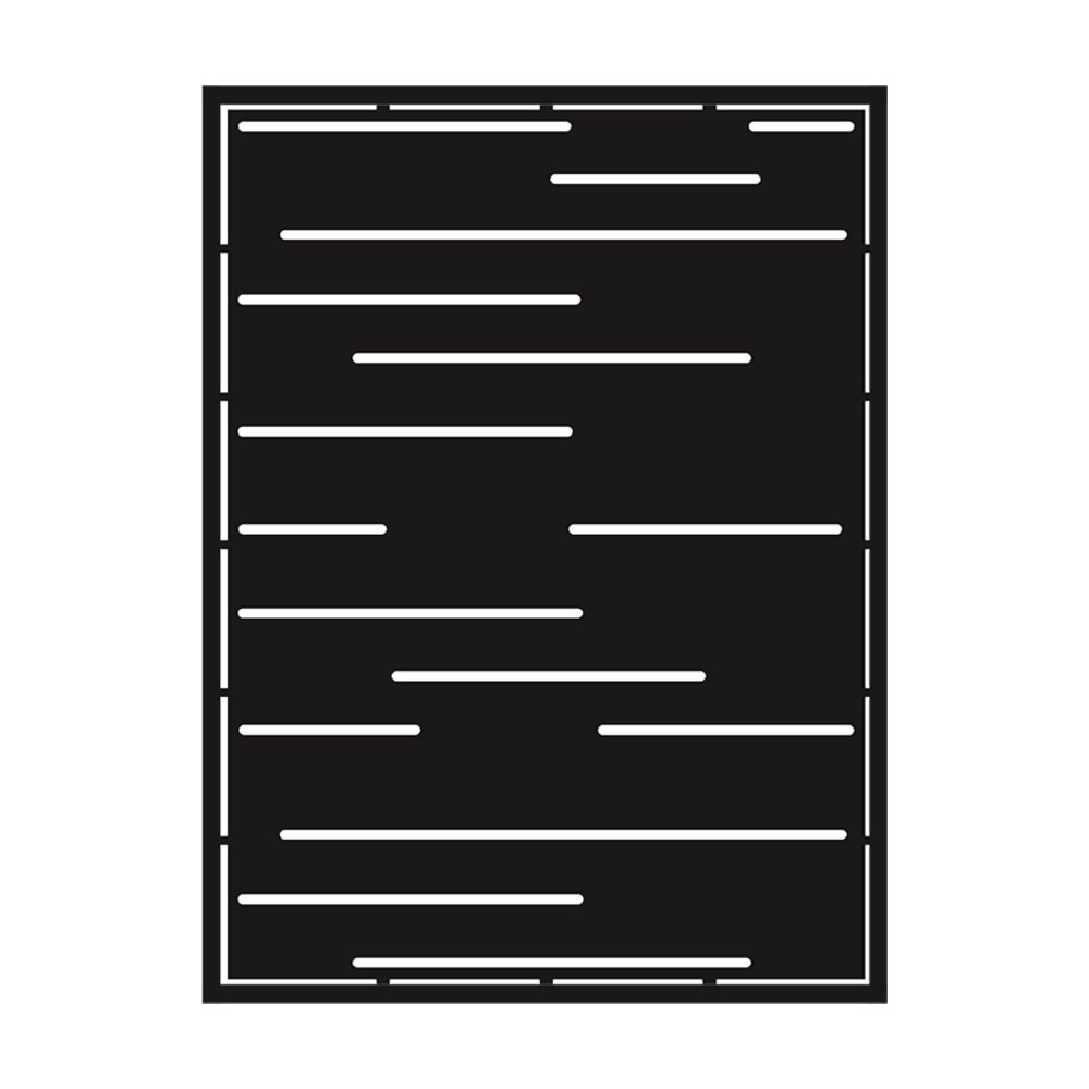 Panou metalic gard Nova, tabla debitata plasma, negru, 1500 x 2000 mm