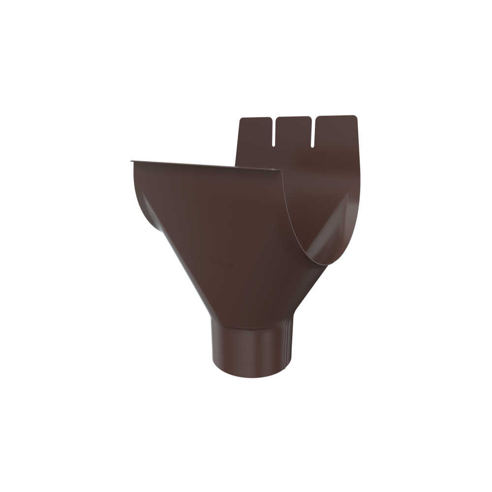 Racord jgheab Metigla, tabla otel, maro RAL 8017, diametru 165 mm, 88 mm