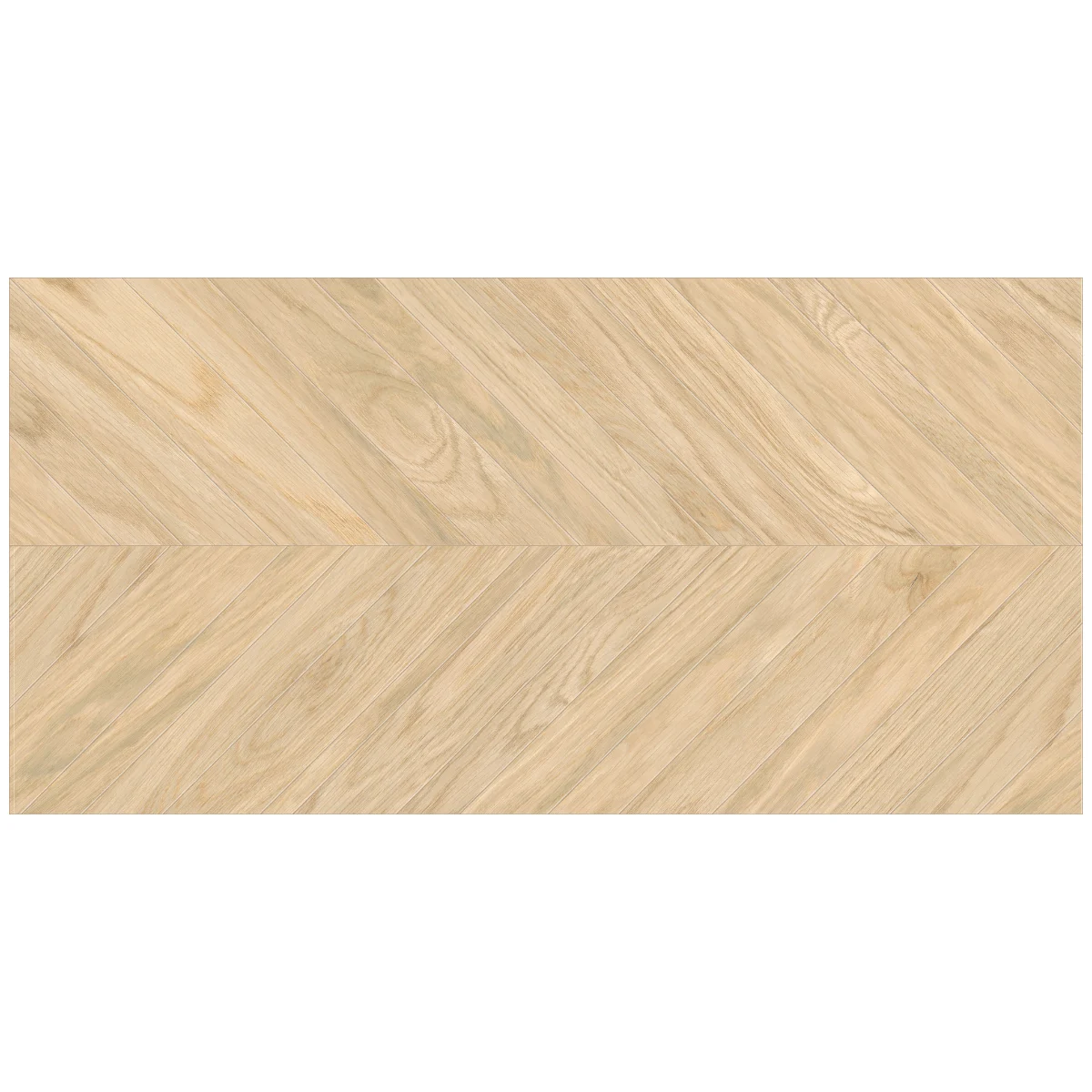 Gresie portelanata exterior/interior KAI Tilia Beige, rectificata, tip chevron, mat, decor lemn, bej, 60 x 120 cm