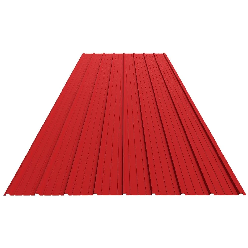 Tabla cutata zincata G10, rosu RAL 3011, inaltime cuta 10 mm, 2000 x 910 x 0.25 mm