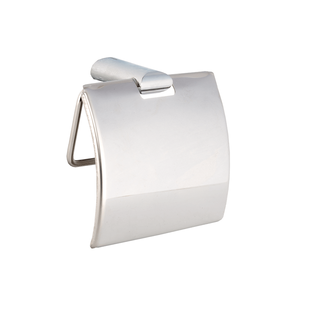 Suport hartie igienica Tatay Ronda, metal, argintiu, 12,8 x 5 x 10,5 cm