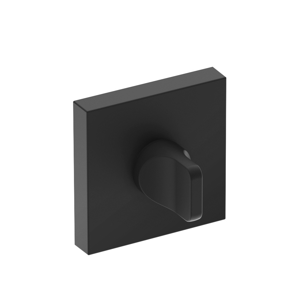Rozeta pentru WC Gamet, patrata, zamac, negru, 52 x 52 mm
