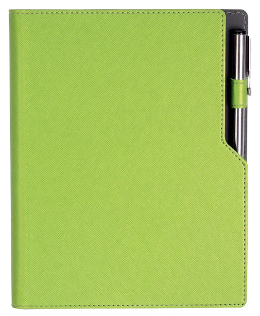 Agenda din piele cu spirala Alicante A5 - Verde deschis