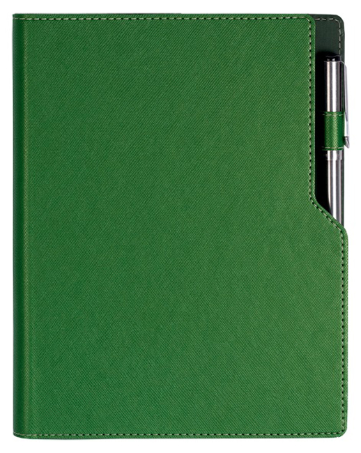 Agenda din piele cu spirala Alicante A5 - Verde inchis /Pixul nu este inclus/