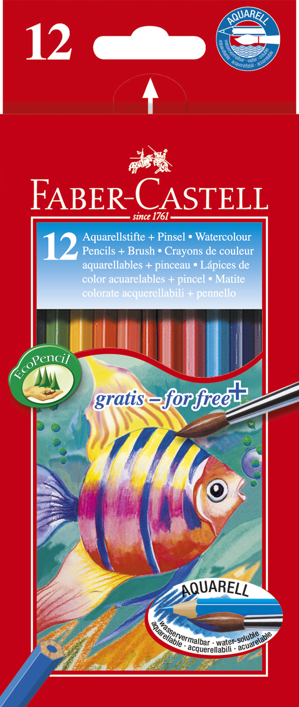 Creioane acuarela  Faber-Castell - 12 bucati