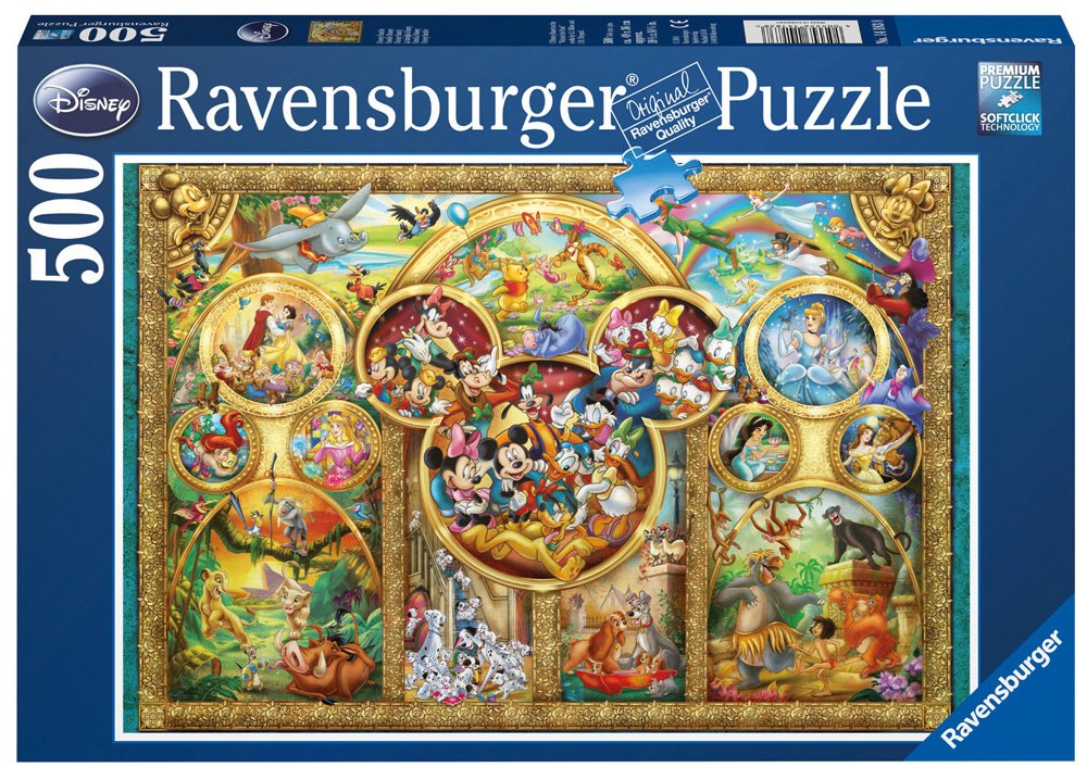 Puzzle Ravensburger din 500 de piese - Familia Disney
