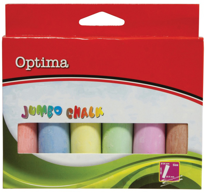 Crete colorate Optima Jumbo - 6 culori