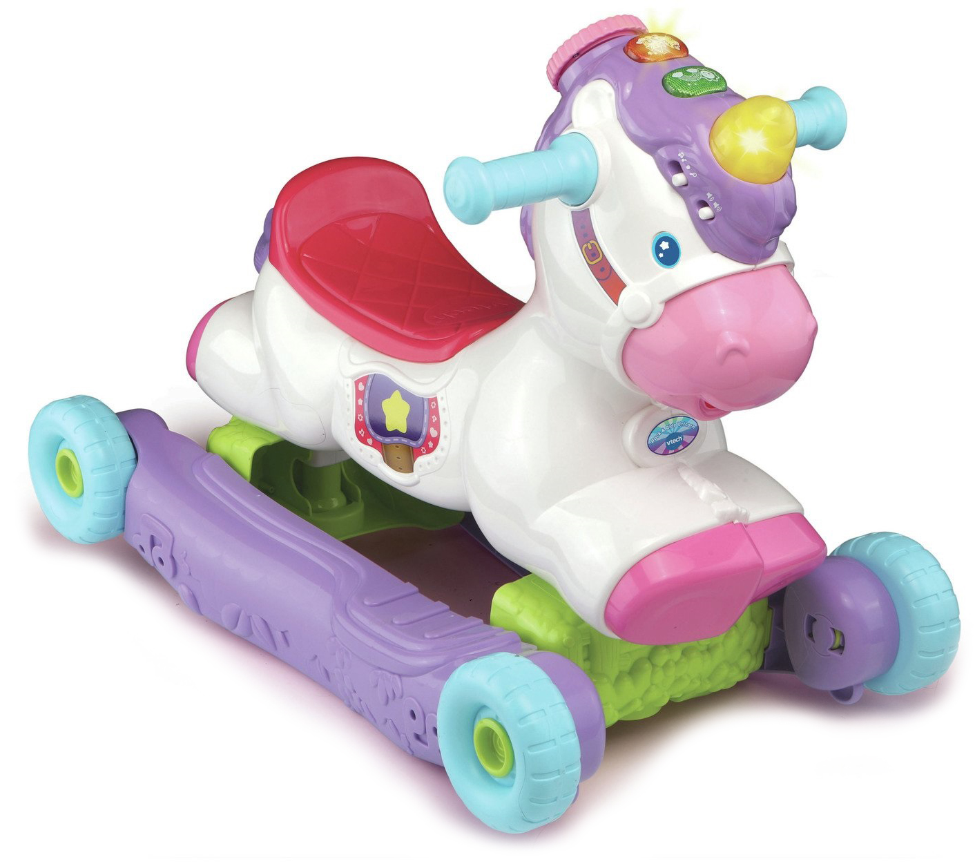 Calut de calarit si leganat 2 in 1 Vtech - Cu lumini si sunete  (in engleza)