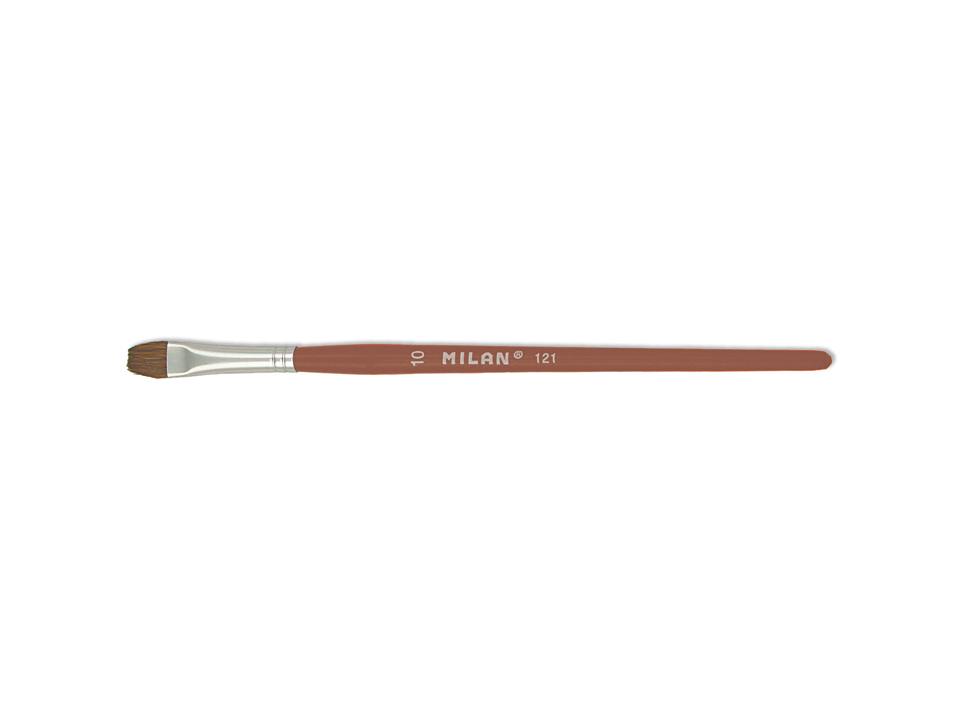 Pensula plata pentru acuarela si tempera din par de ponei Milan - 121/0, scurta
