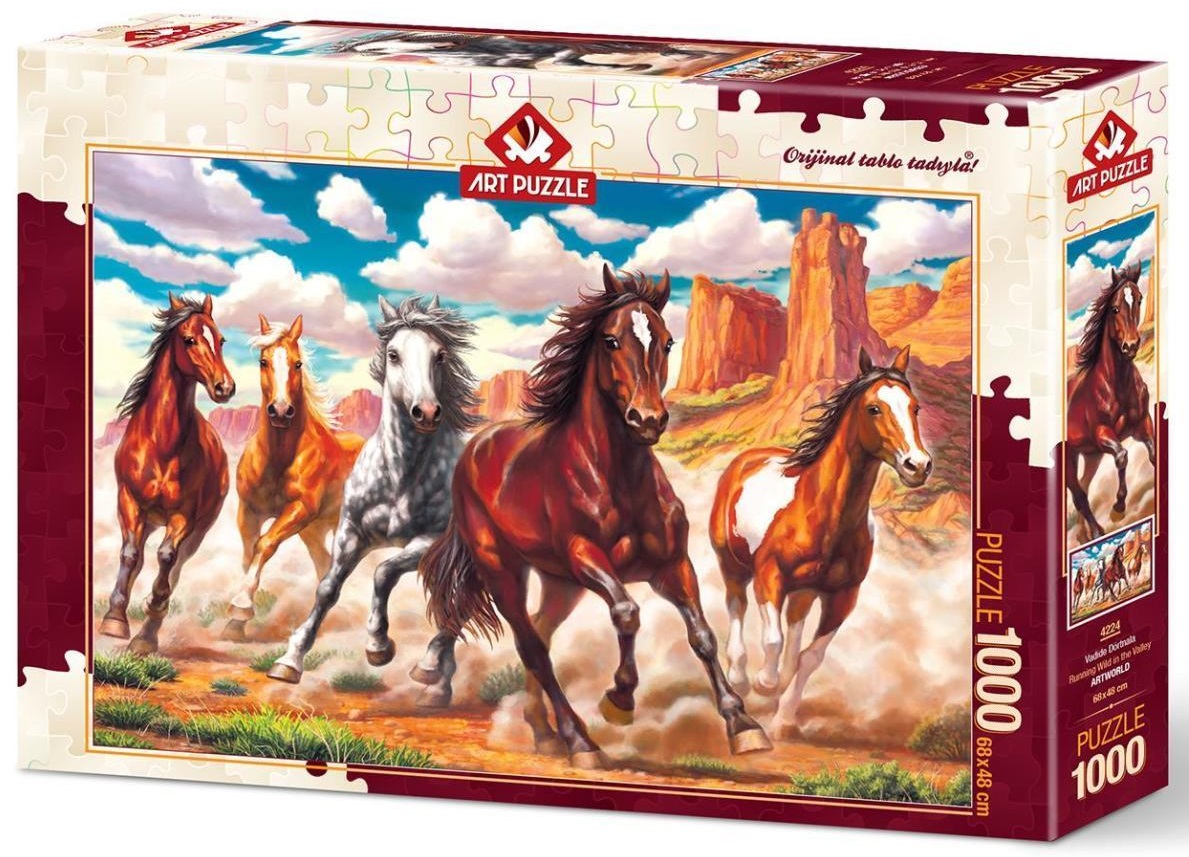 Puzzle Art Puzzle din 1000 de piese - Alergand salbatic in valea