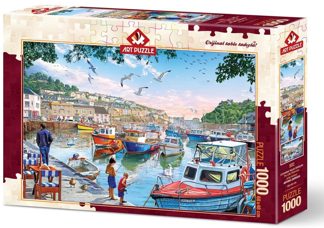 Puzzle Art Puzzle din 1000 de piese - Micul pescar in port, Arthuro Zarraga