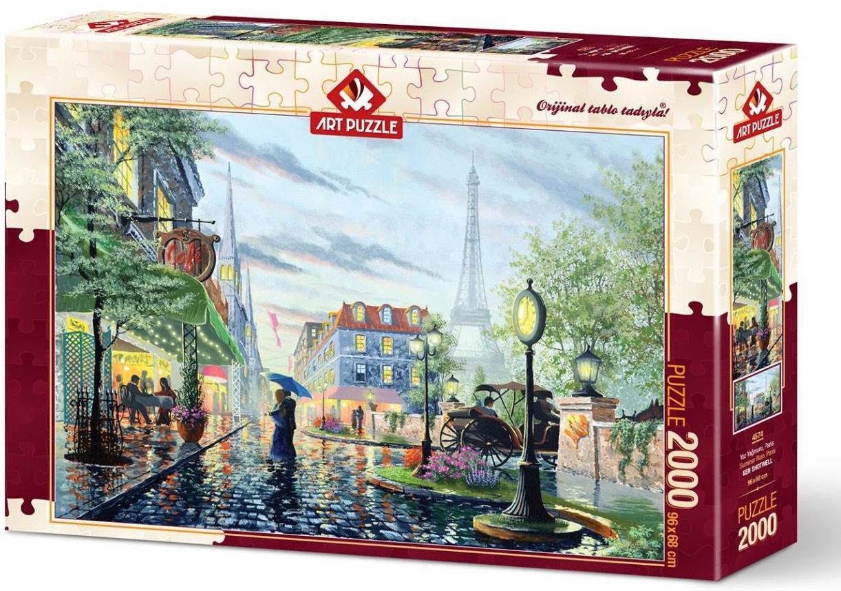 Puzzle Art Puzzle din 2000 de piese - Ploaie de vara, Paris, Ken Shotwell