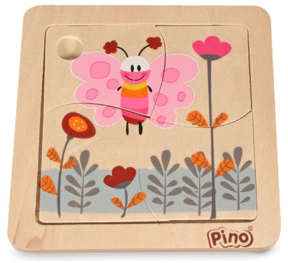 Mini puzzle Pino de 4 piese - Fluture