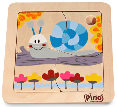 Mini puzzle Pino de 4 piese - Melc