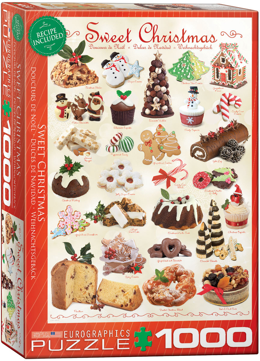 Puzzle Eurographics din 1000 de piese - Dulciuri pentru Craciun