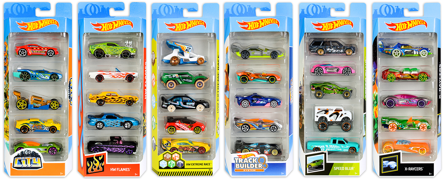 Set masinute metalice Hot Wheels - 5 bucati, sortiment