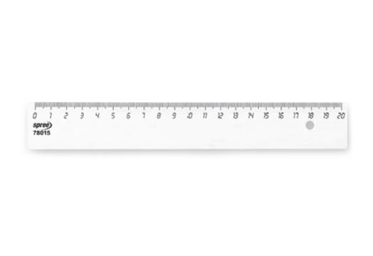 Rigla Spree - 20 cm, transparenta