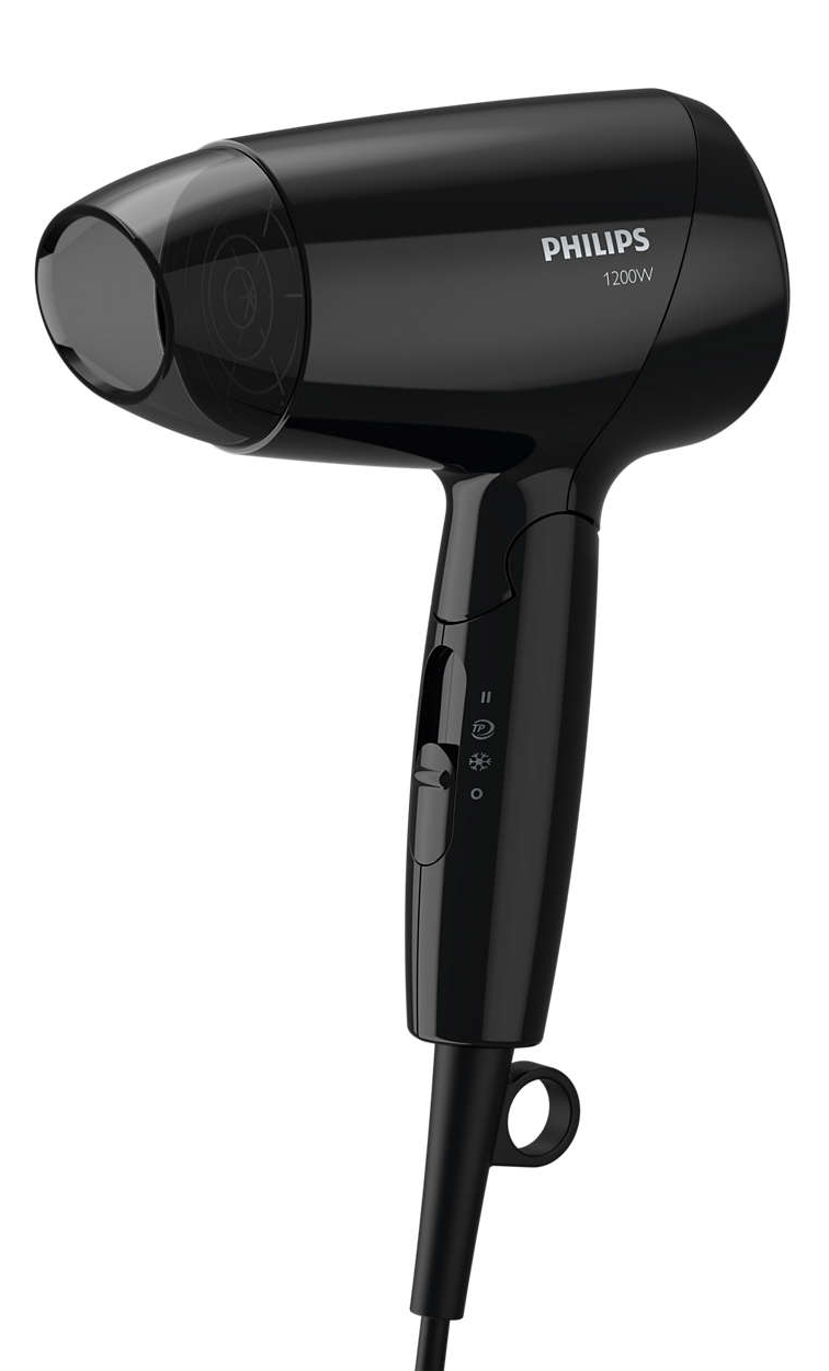 Uscător de păr Philips - EssentialCare BHC010/10, 1200 W, 3 viteze, negru