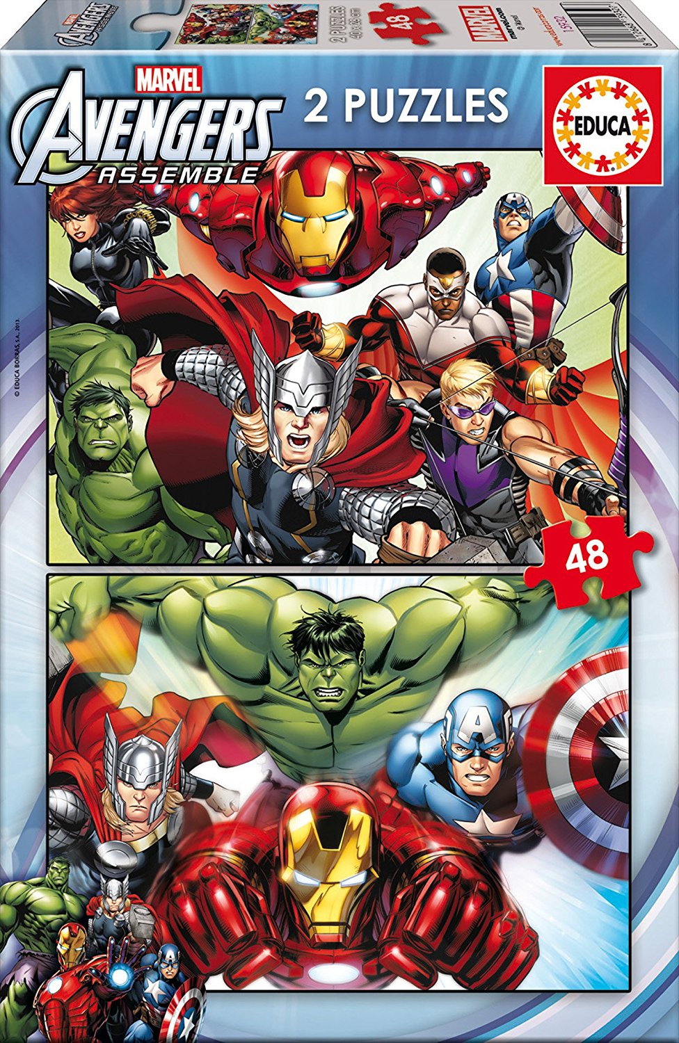 Puzzle Educa din 2 x 48 de piese - The Avenger