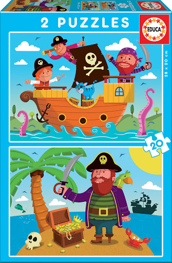 Puzzle Educa din 2 x 20 de piese - Pirates