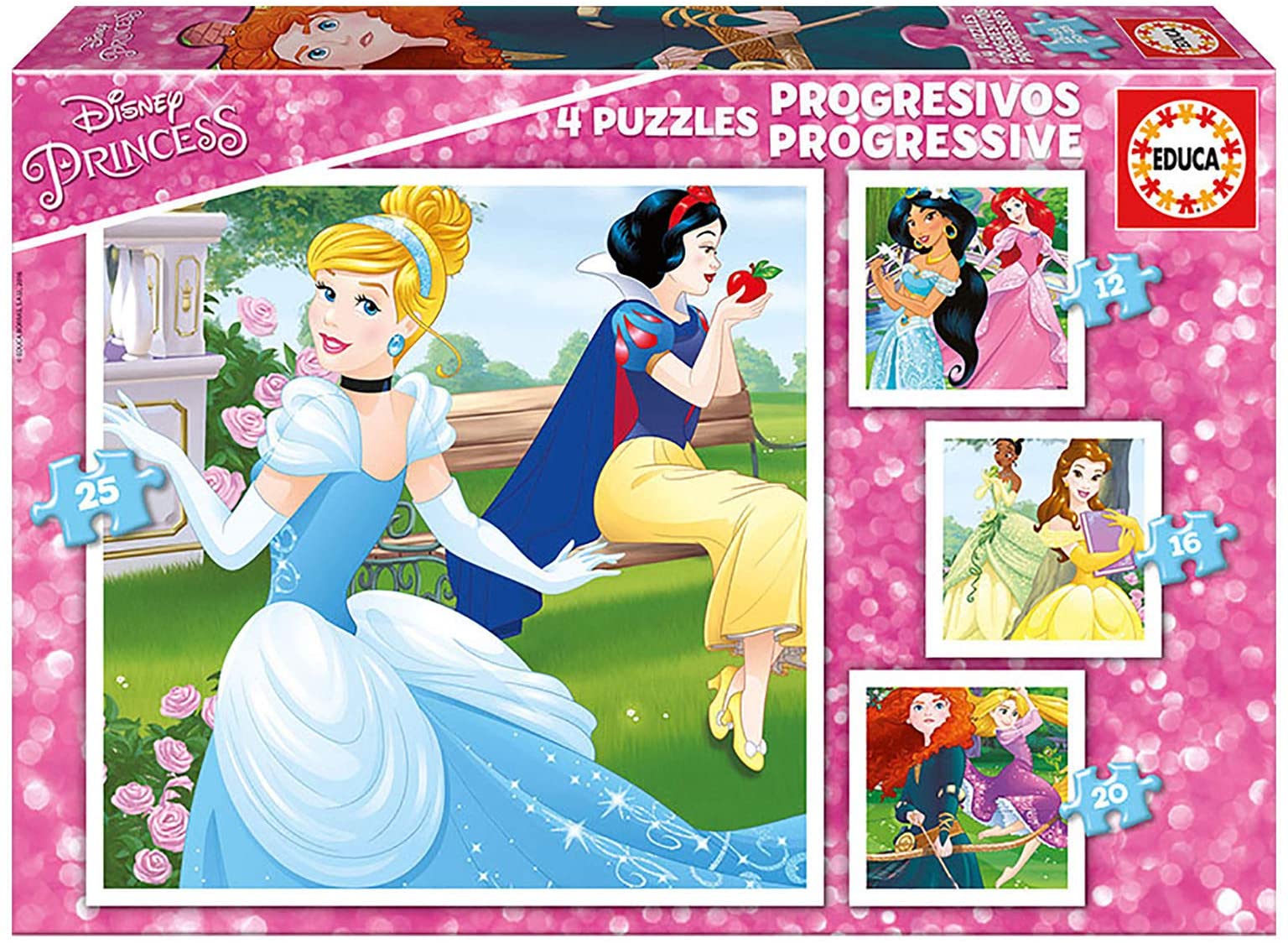Puzzle Educa 4 in 1 - Princesses