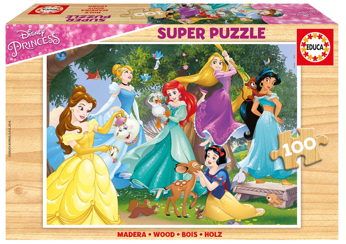 Puzzle Educa din 100 de piese - Disney Princess