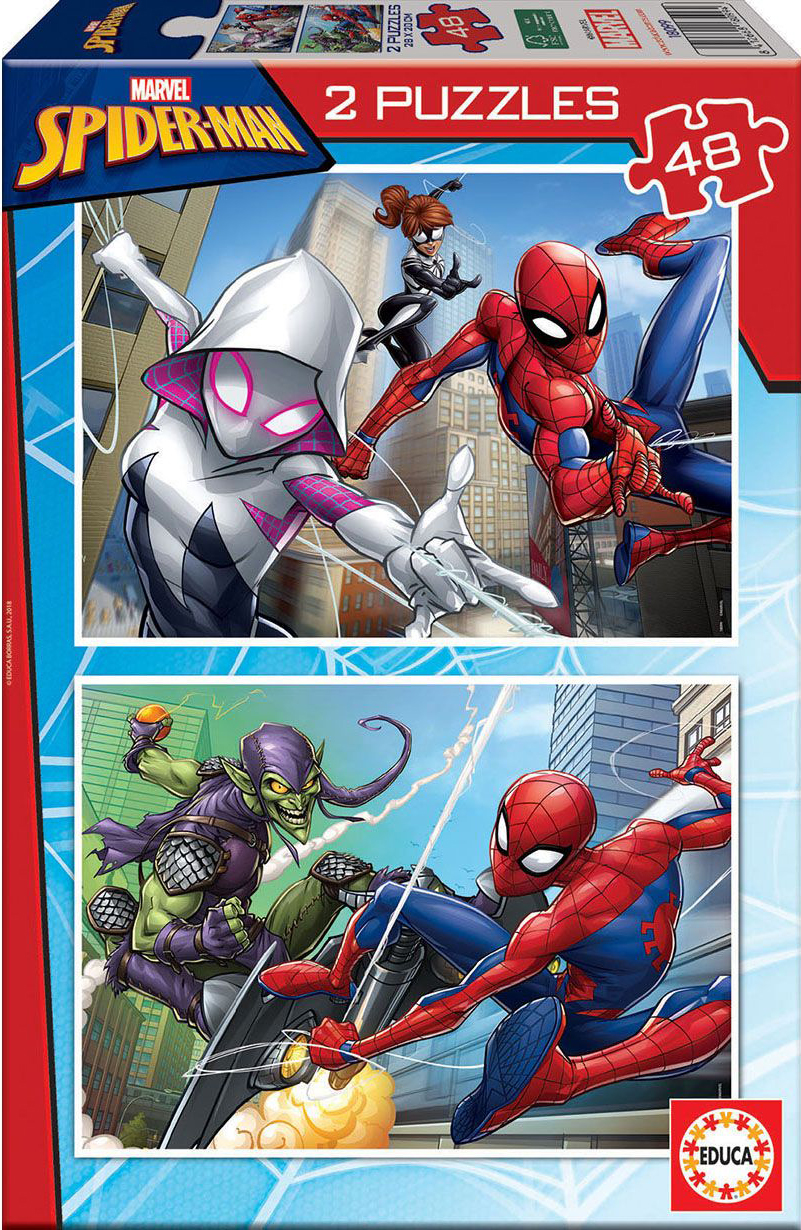 Puzzle Educa din 2 x 48 de piese - Spiderman