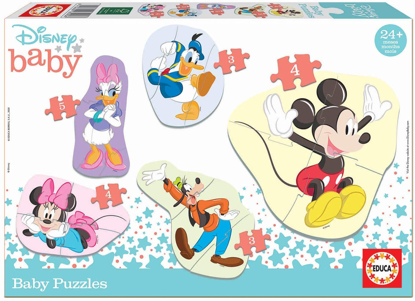 Puzzle pentru bebelus Educa 5 in 1 - Mickey and friends