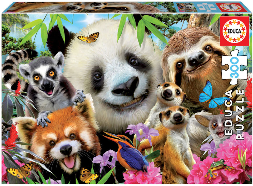 Puzzle Educa de 300 piese - Black-eyed friends selfie