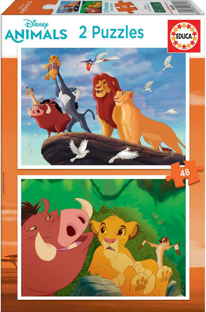 Puzzle Educa din 2 x 48 de piese - The Lion King