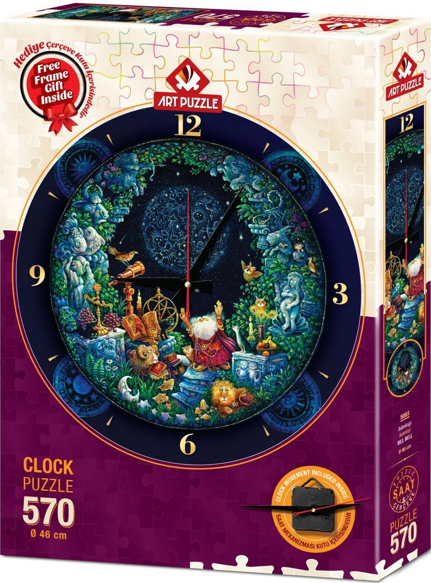 Puzzle-ceas Art Puzzle din 570 de piese - Clock Astrology