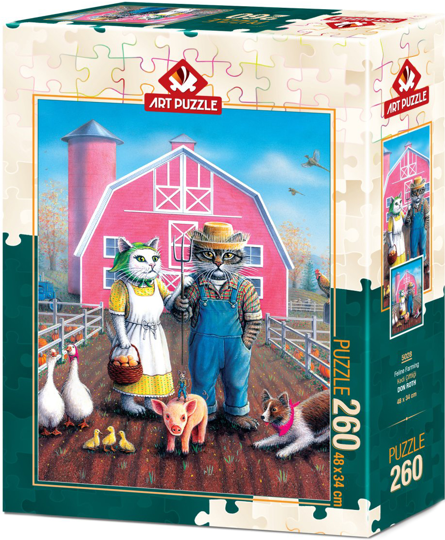 Puzzle Art Puzzle din 260 de piese - Fermă de pisici