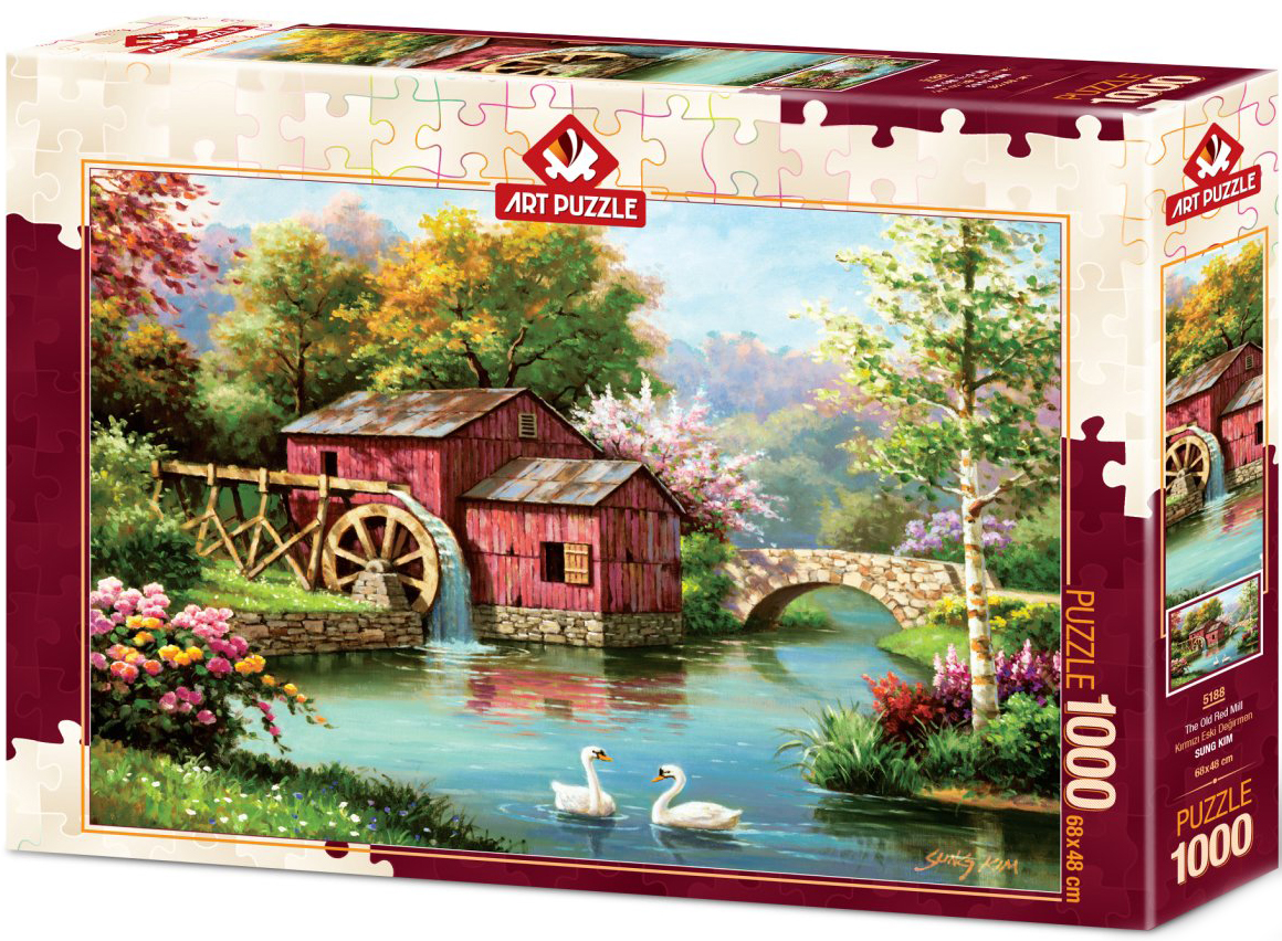 Puzzle Art Puzzle din 1000 de piese - Vechea moara rosie