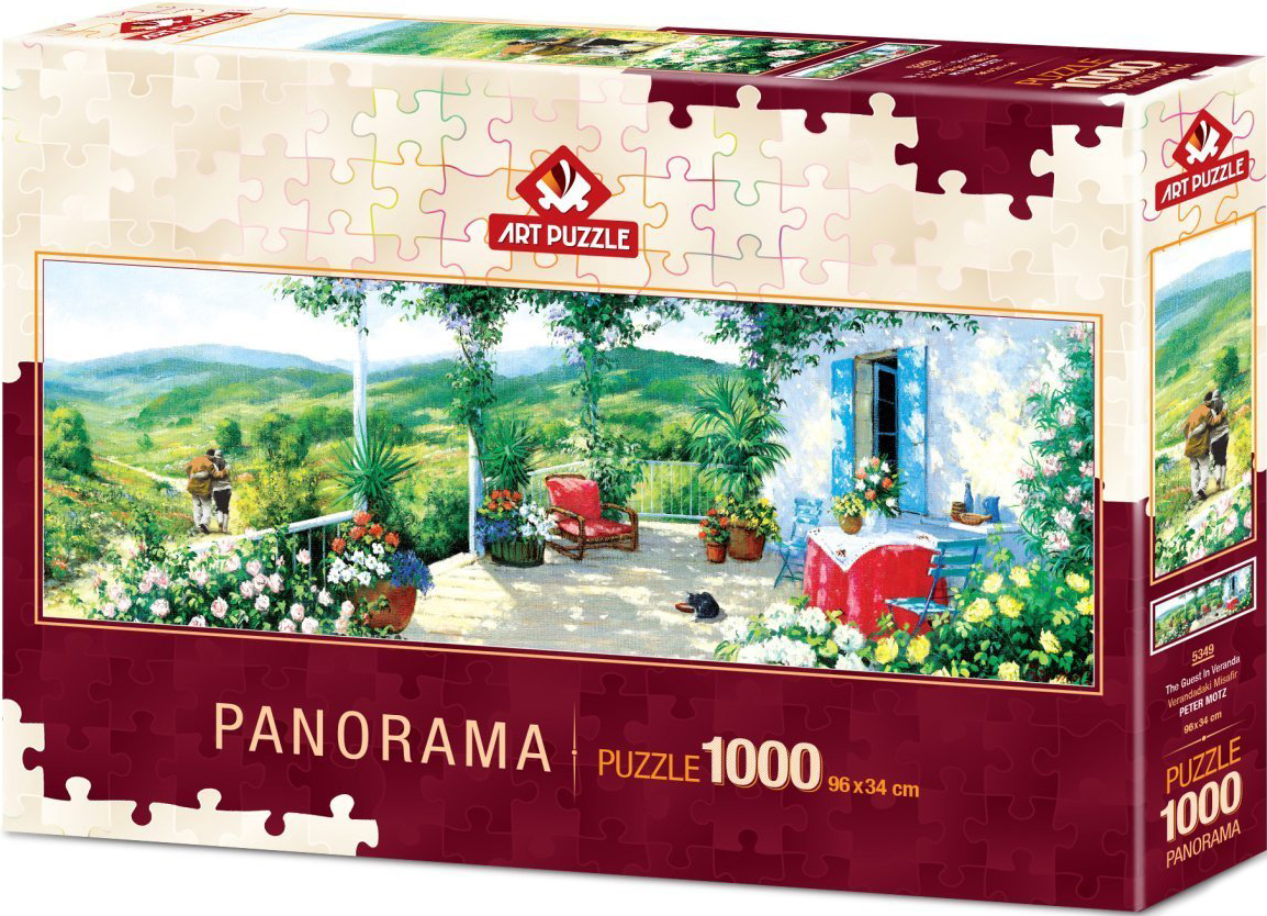 Puzzle panoramic Art Puzzle din 1000 de piese - The Guest In Veranda