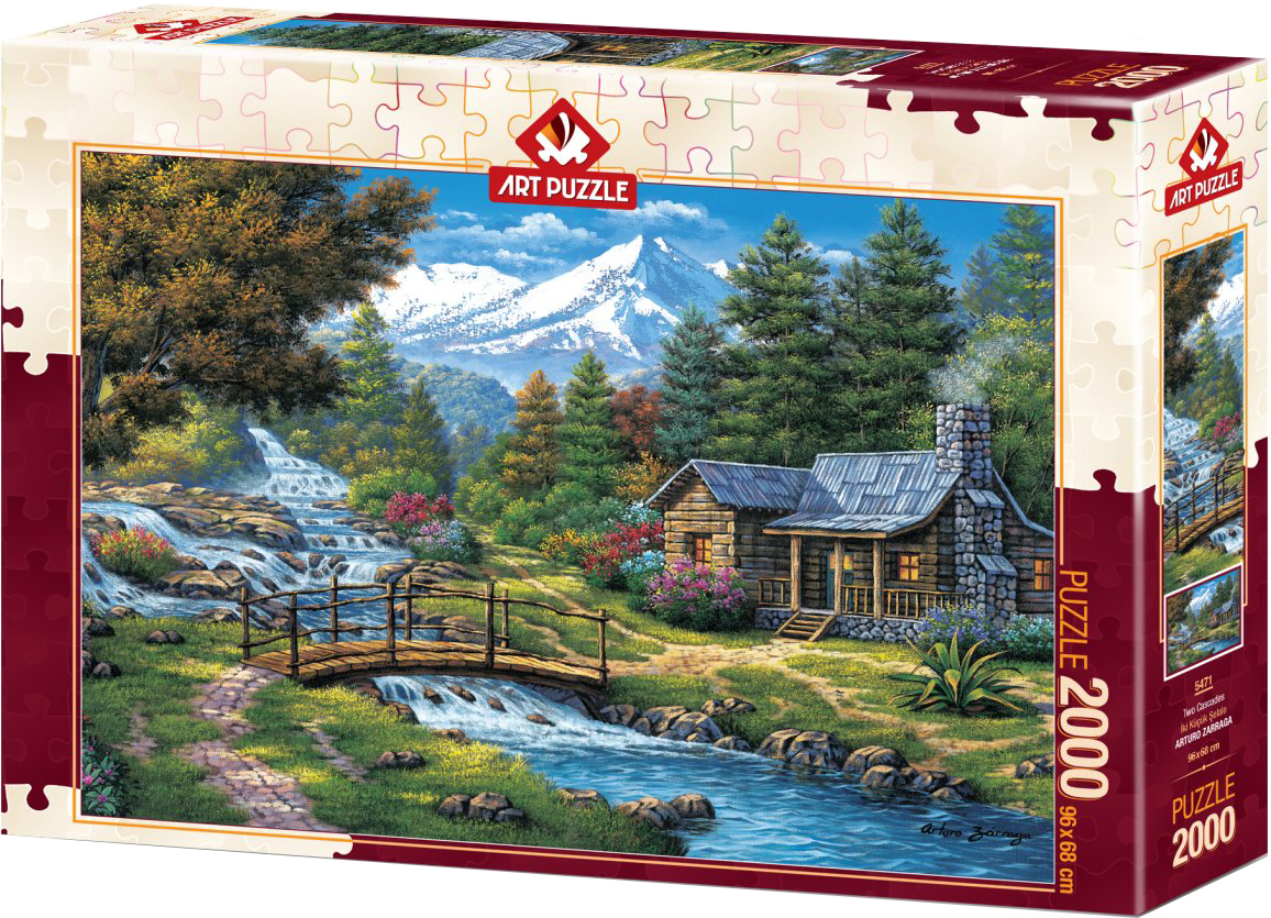 Puzzle Art Puzzle din 2000 de piese - Two Cascades