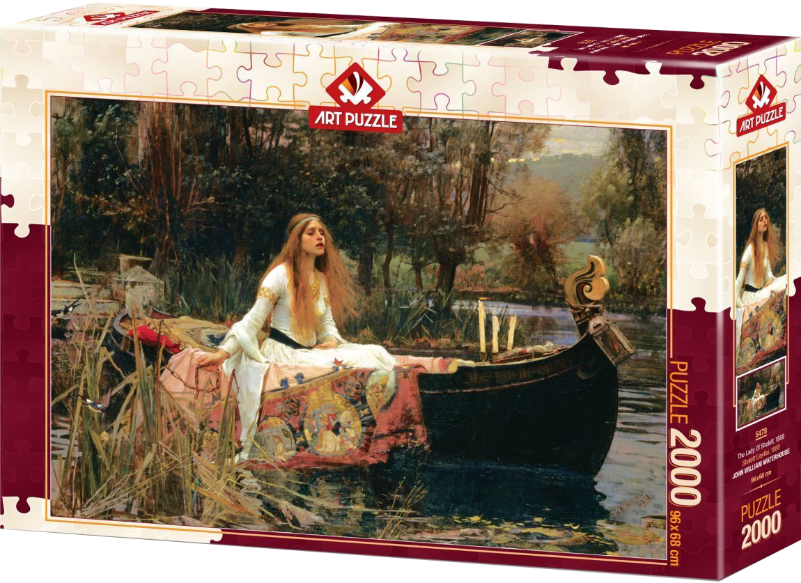 Puzzle Art Puzzle din 2000 de piese - The Lady Of Shalott, 1888