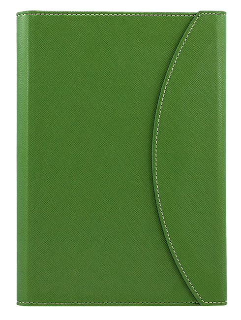 Carnetel in dosar din piele Alicante A5 - Verde inchis