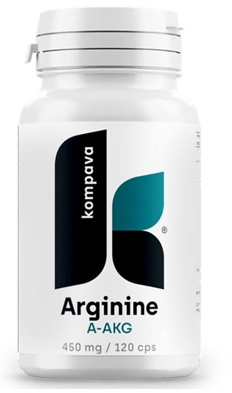 Arginină A-AKG, 450 mg, 120 de capsule, Kompava