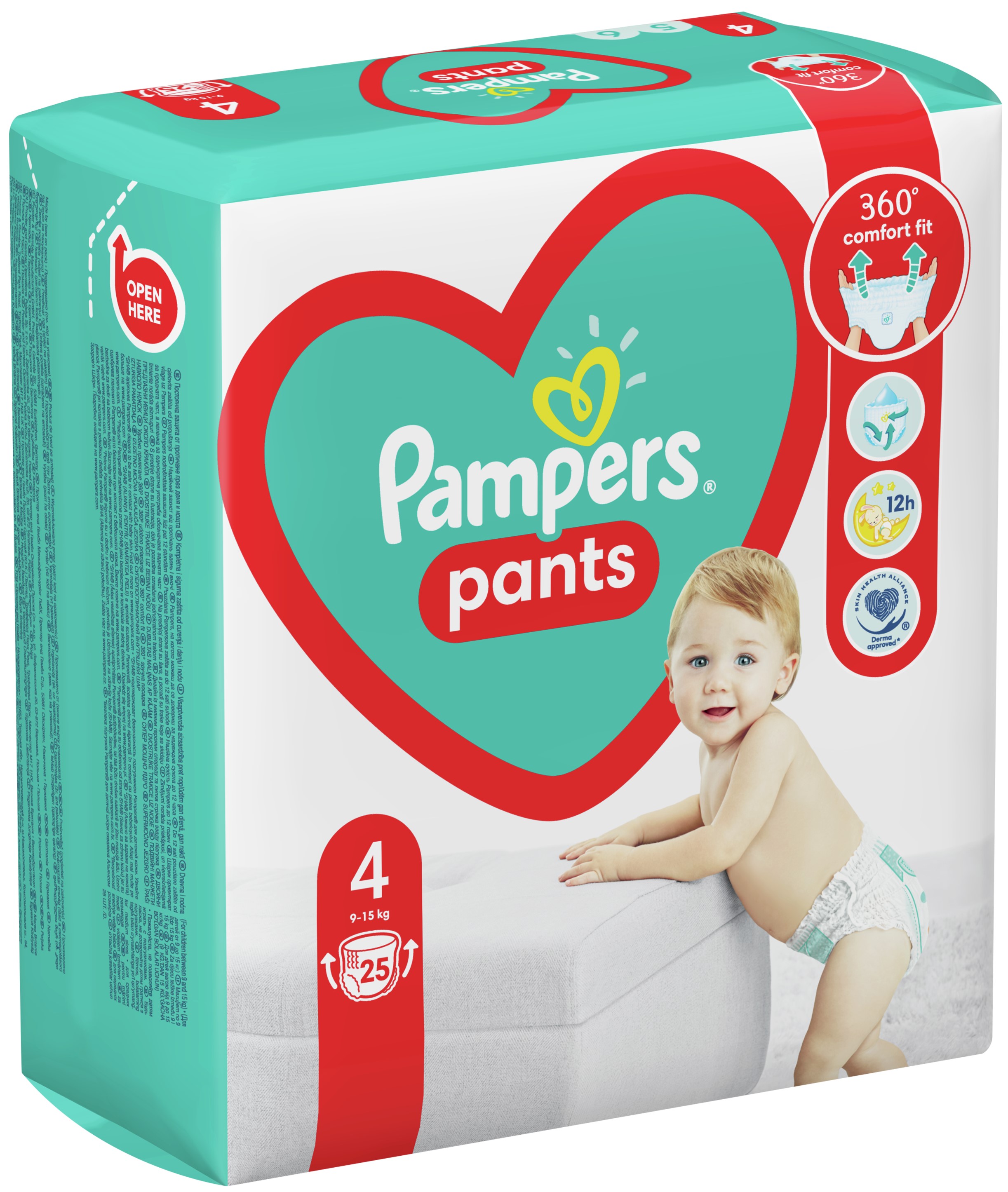 Scutece chilotei Pampers 4, 25 buc.