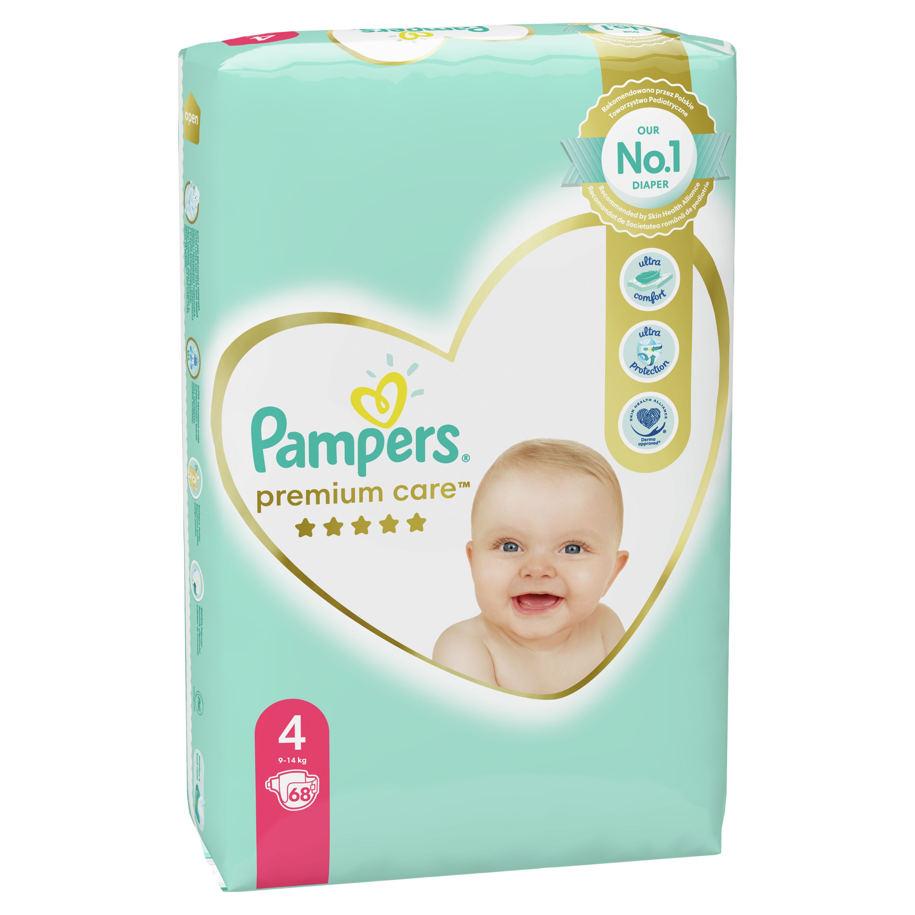 Scutece bebelusi Pampers - Premium Care 4, 68 buc.