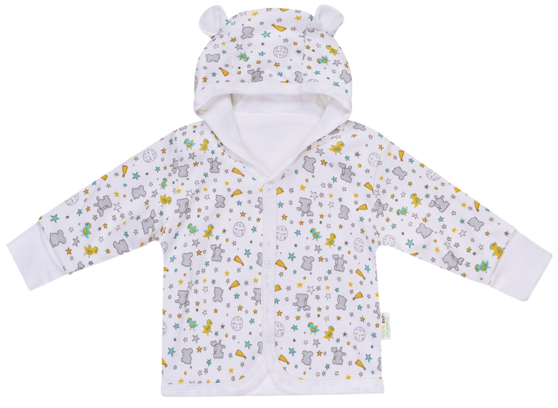 Palton pentru bebeluşi Bio Baby - 80 cm, 9-12 luni, cu imprimeu colorat