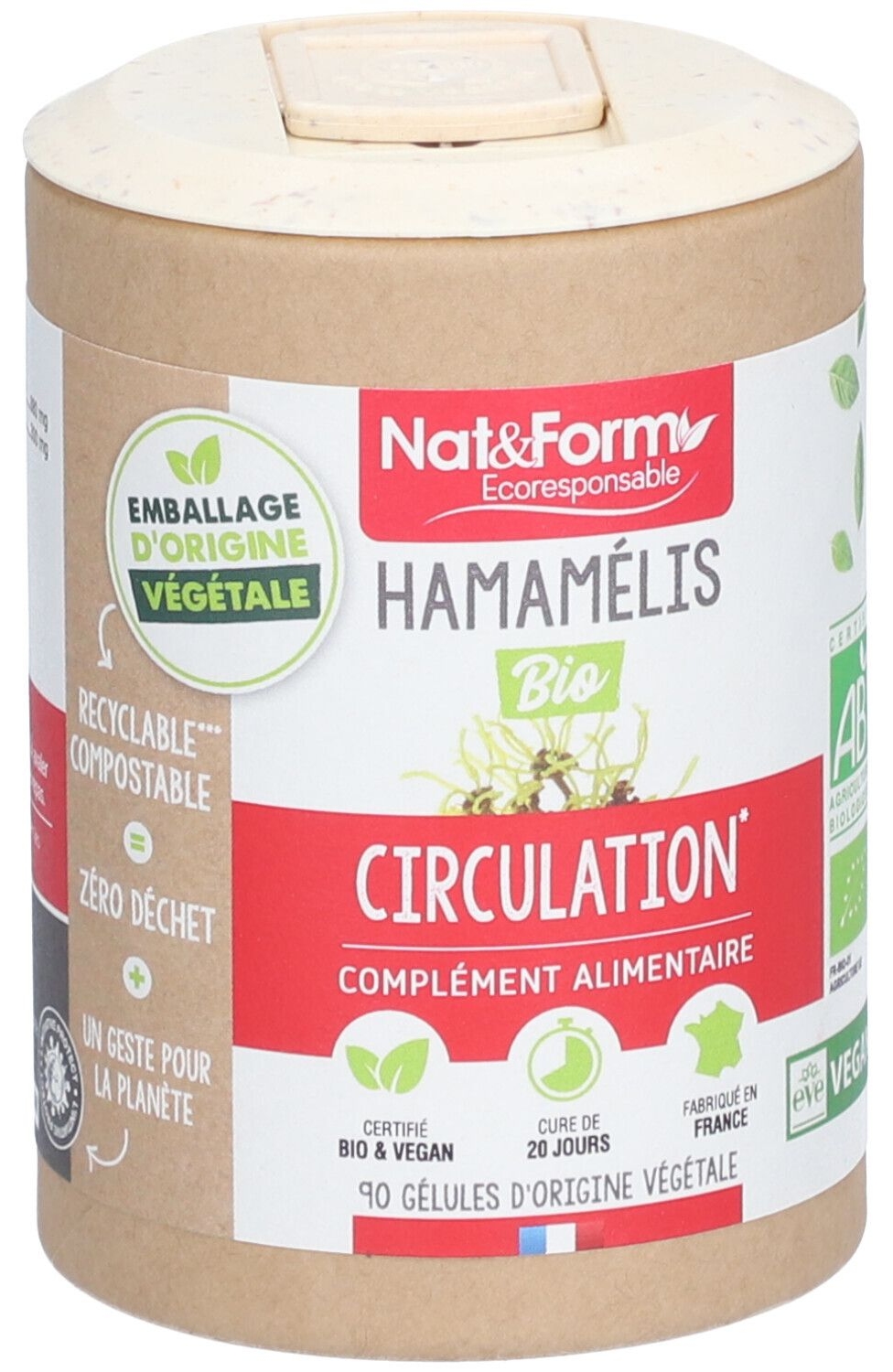 Hamamelis organic, 90 capsule, Nat&Form