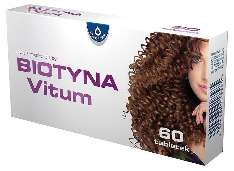 Biotină, 2500 µg, 60 de comprimate, Oleofarm