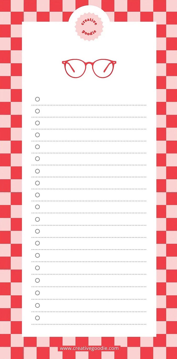 Blocnotes planner GloryArt - Ochelari