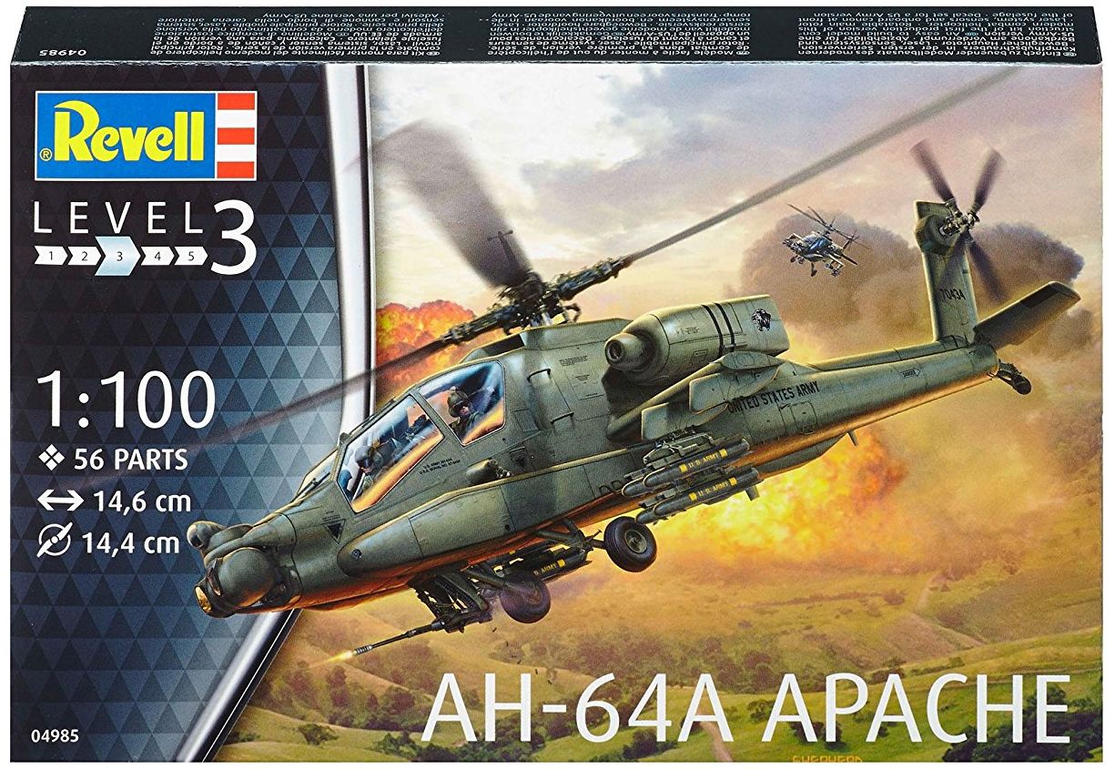 Model asamblabil Revell - Elicopter Boeing AH-64A Apache (04985)