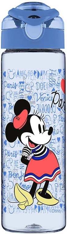 Sticlă Disney - Paris, 630 ml, albastra