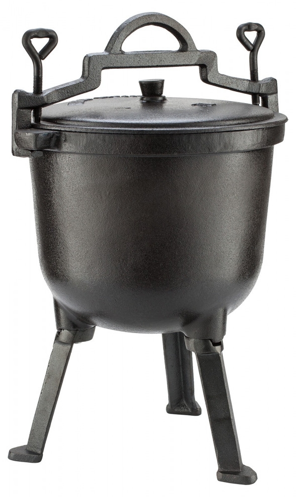 Cazan de vânătoare din fontă cu capac Kinghoff - KH 2231, 4 l, negru