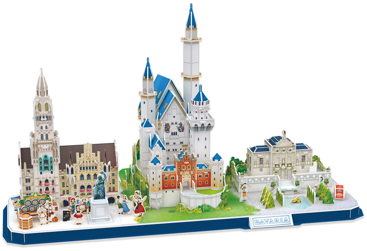 Puzzle 3D Cubic Fun de 178 piese - City Line Bavaria