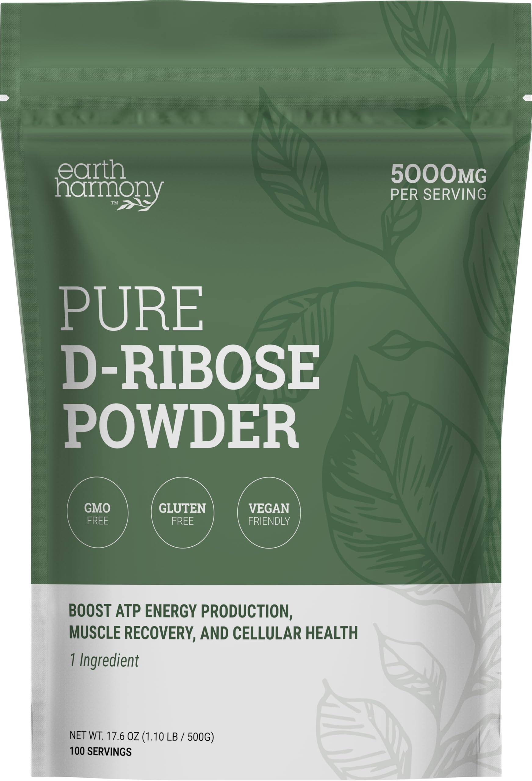 D-Riboză, 500 g, Earth Harmony