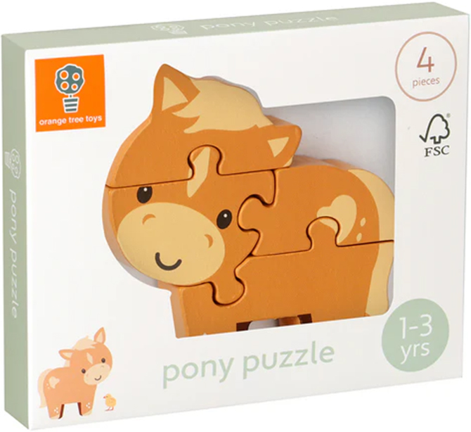 Puzzle din lemn  Orange Tree Toys - Ponei